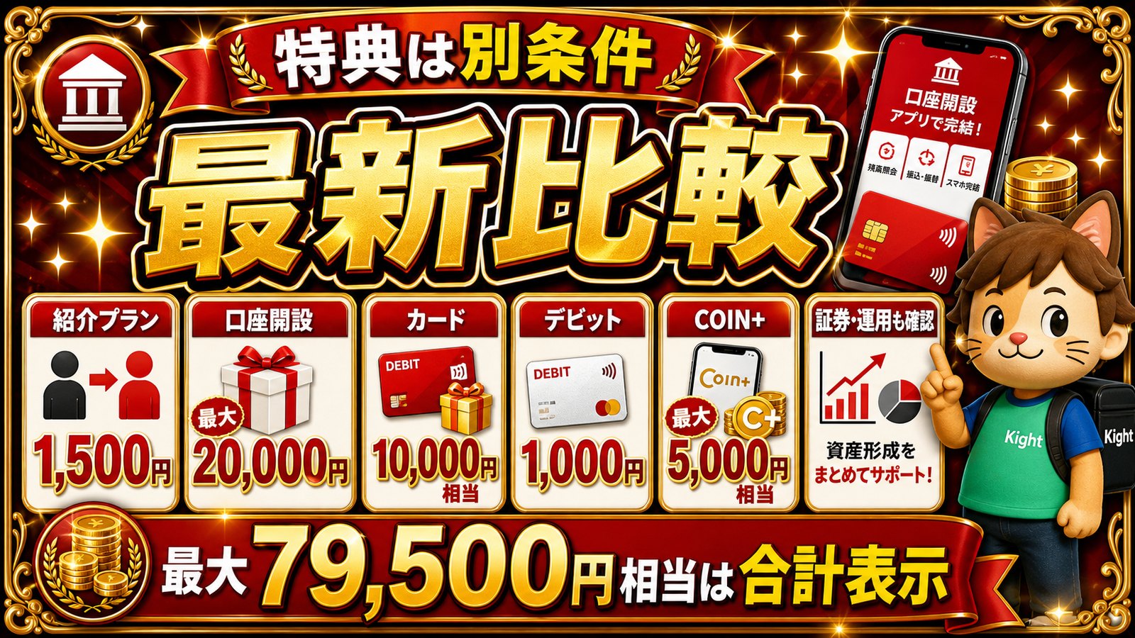 三菱UFJ銀行の最新特典条件まとめ